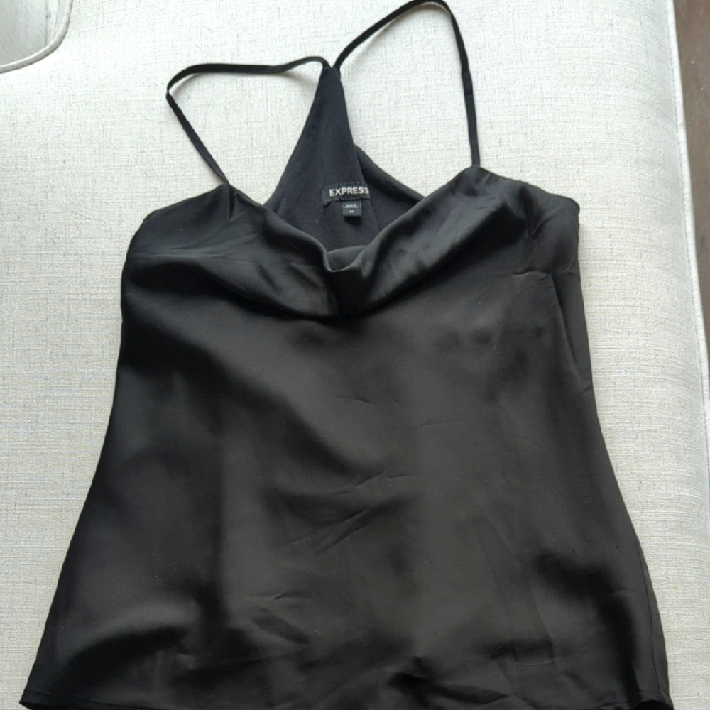 Express Black Satin Women's Top